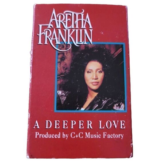 Vintage Aretha Franklin ‎A Deeper Love Cassette Music Tape Retro 90s 1994 - Picture 2 of 3
